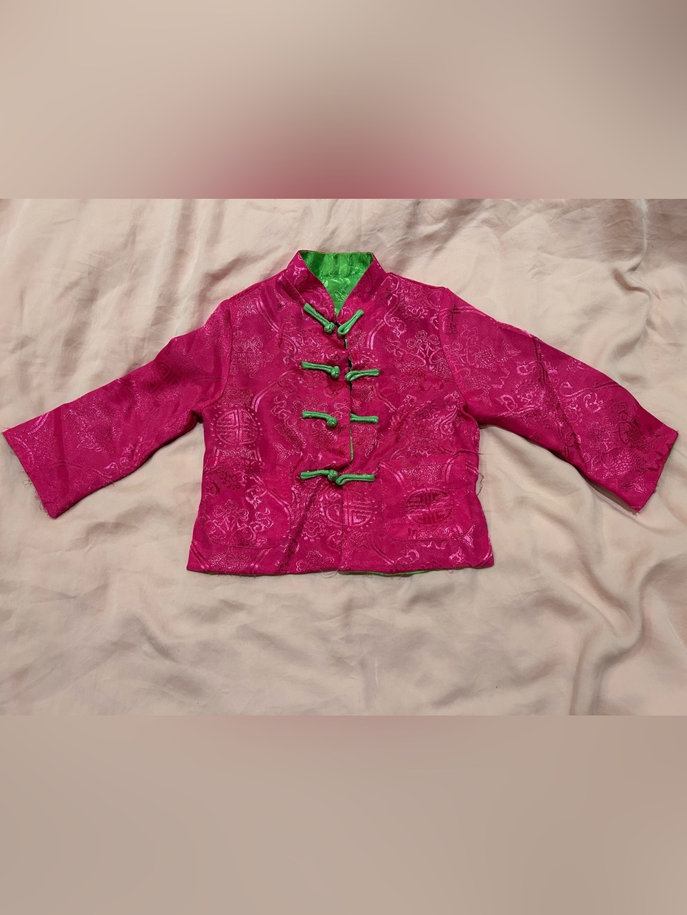 Toddler reversible Chinese light jacket